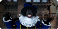 Witte zwarte piet kraag