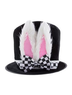 wonderland hat with rabbit ears