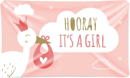 XXL flags - Newborn baby girl