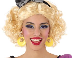 yellow earrings disco