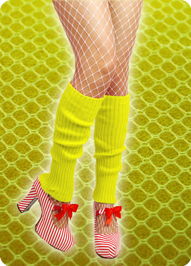 Yellow party leg warmers