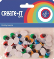 yeux bancals colorés avec cils 40pieces