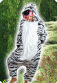 Zebra onesie costume for adults