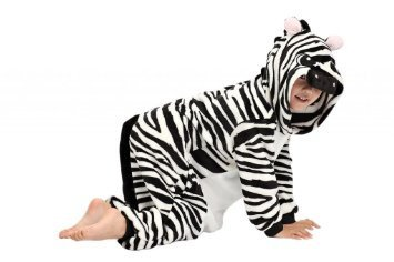 Zebra onesie voor kinderen