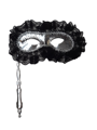 Zilver oogmasker met stokje
