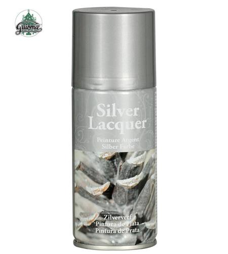 zilveren deco spray