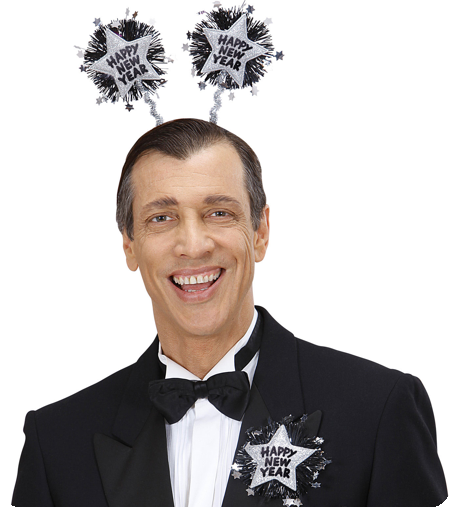 Zilveren Gelukkig Nieuwjaar diadeem