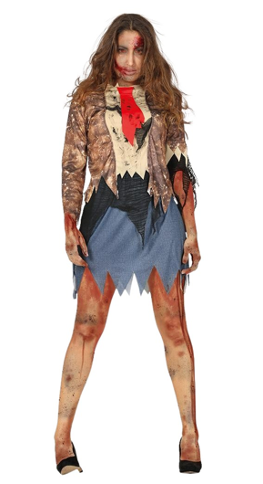 Zombie Halloween Costume for Ladies