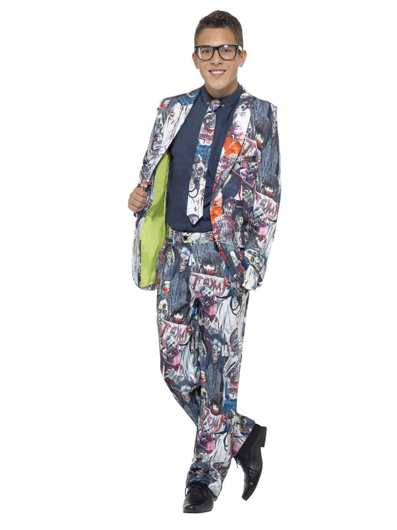 Zombie halloween costume for teens with tie