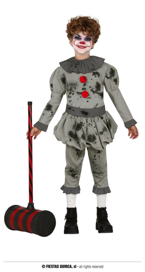 zombie horror clown costume for kids