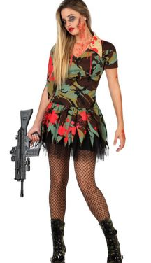 Zombie Soldaat Kostuum Dames - Sexy Halloween Look