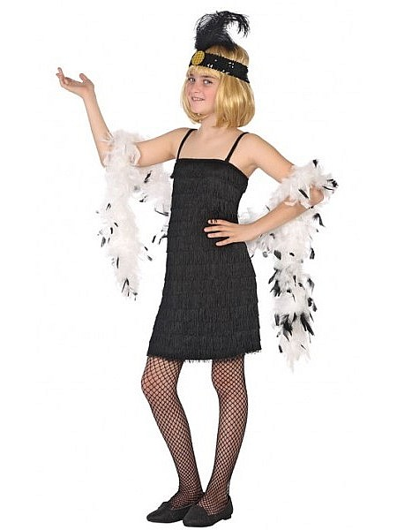 Zwart Charleston Jurkje Kinderen