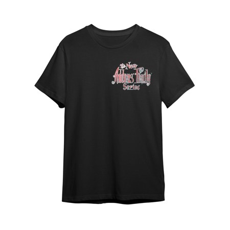 Zwarte Addams Familie Thema T-shirt voor Heren