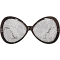 Zwarte Bril met Sexy Wit Kant