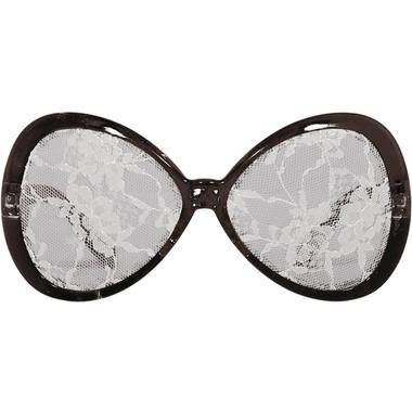 Zwarte Bril met Sexy Wit Kant