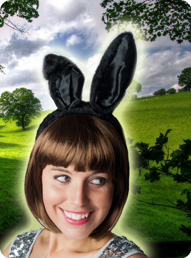 Zwarte Bunny Konijnen oortjes