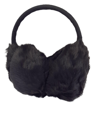 Zwarte Fluffy Oorwarmers