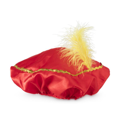 Zwarte piet muts rood met pluim