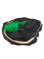 Zwarte Piet muts zwart met pluim