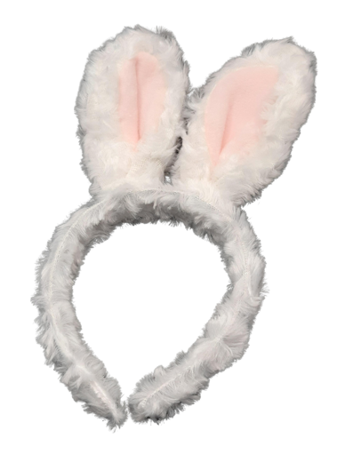Écouteurs lapin blanc