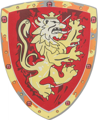 Écu de chevalier avec impression de lion