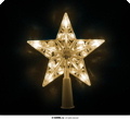 Étoile de Noël étoile d’or avec lumière